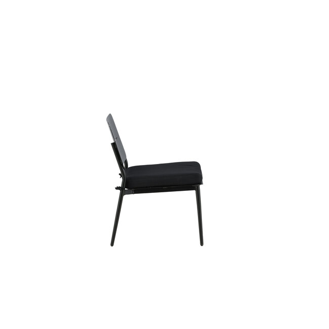 Gartensessel Lina Schwarz – Loungesessel 55×59×73 cm Stahl und Polster