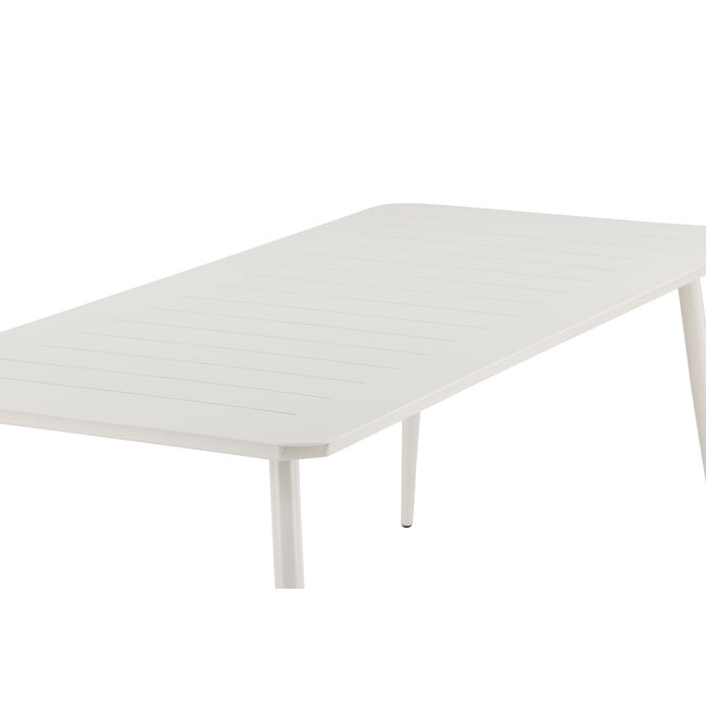 Gartentisch Lina Beige – Esstisch 200×90×75 cm Aluminium