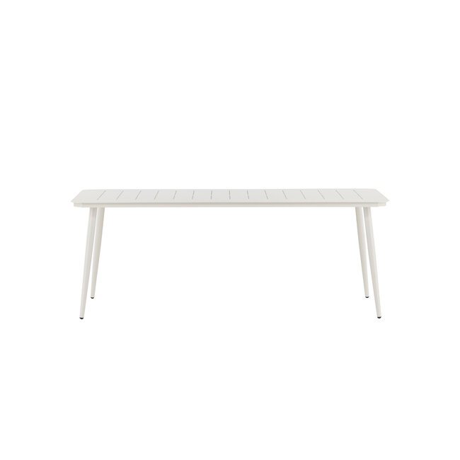 Gartentisch Lina Beige – Esstisch 200×90×75 cm Aluminium