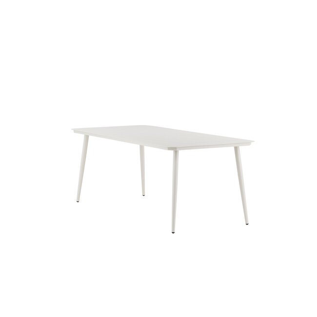 Gartentisch Lina Beige – Esstisch 200×90×75 cm Aluminium