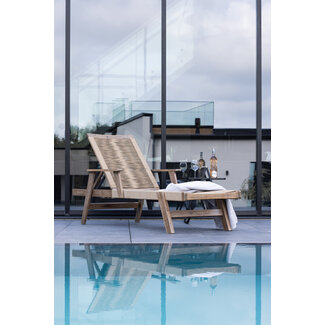 Venture Home Gartenliege Little John Braun – Sonnenliege 200×72×55 cm Akazienholz