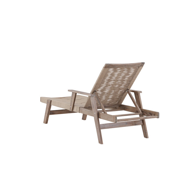 Gartenliege Little John Braun – Sonnenliege 200×72×55 cm Akazienholz