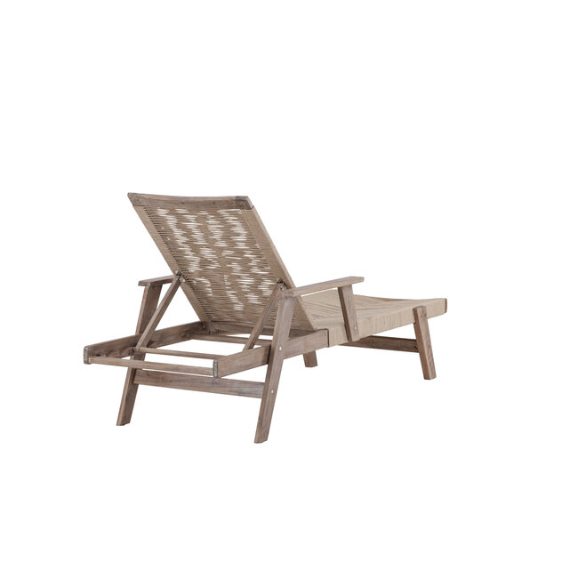 Gartenliege Little John Braun – Sonnenliege 200×72×55 cm Akazienholz