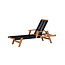 Gartenliege Little John – Relaxliege 200×70×35 cm Akazienholz und Seilgeflecht