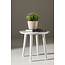 Gartenbeistelltisch Lina Beige – Runder Sofatisch ø40×H35 cm Aluminium