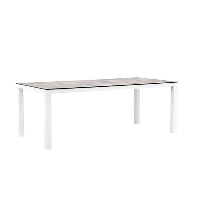 Gartentisch Llama Grau – Esstisch 205×100×75 cm Aluminium und HPL