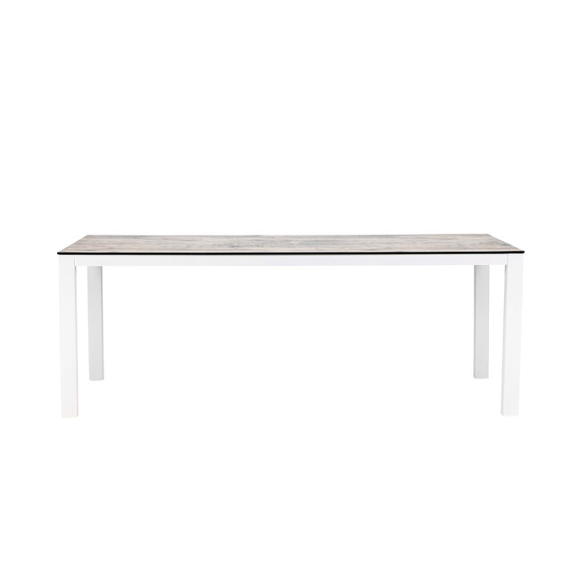 Gartentisch Llama Grau – Esstisch 205×100×75 cm Aluminium und HPL
