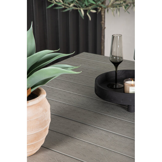 Gartentisch Levels Weiß – Esstisch 160×100×75 cm Aluminium und Aintwood
