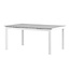 Gartentisch Levels Weiß – Esstisch 160×100×75 cm Aluminium und Aintwood