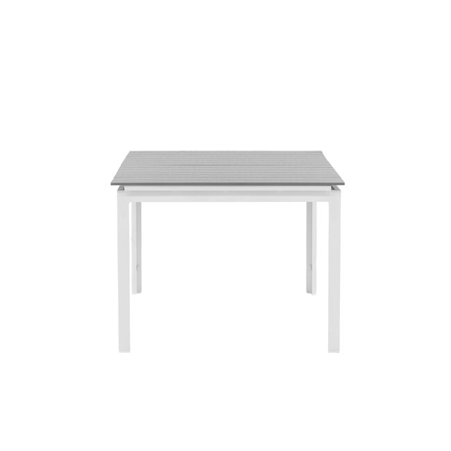 Gartentisch Levels Weiß – Esstisch 160×100×75 cm Aluminium und Aintwood
