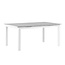 Gartentisch Levels Weiß – Esstisch 160×100×75 cm Aluminium und Aintwood