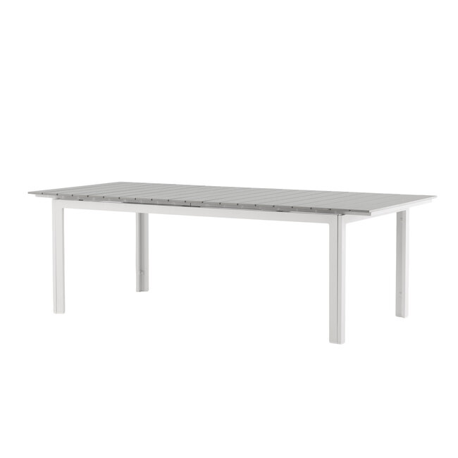 Gartentisch Levels Weiß – Esstisch 229×100×75 cm Aluminium und Aintwood