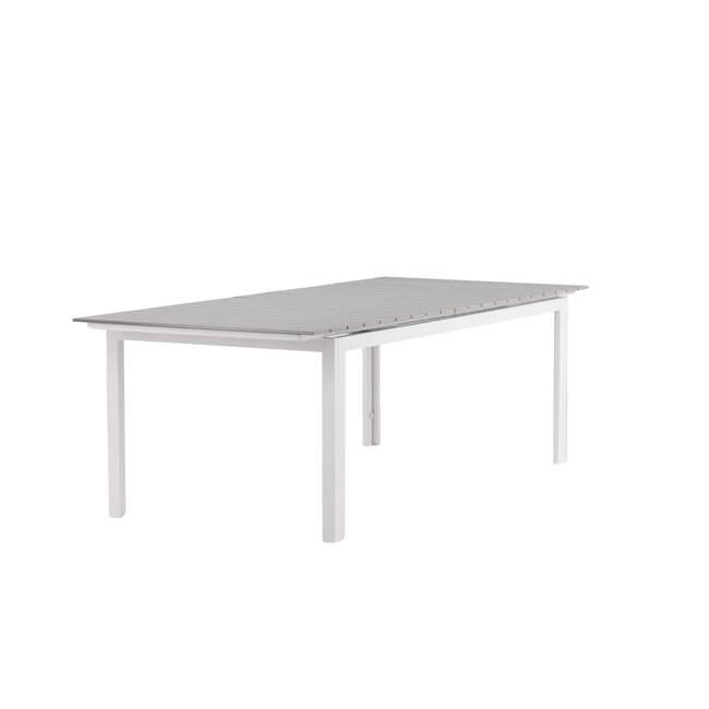 Gartentisch Levels Weiß – Esstisch 229×100×75 cm Aluminium und Aintwood