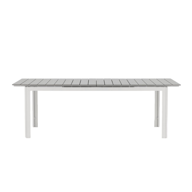 Gartentisch Levels Weiß – Esstisch 229×100×75 cm Aluminium und Aintwood