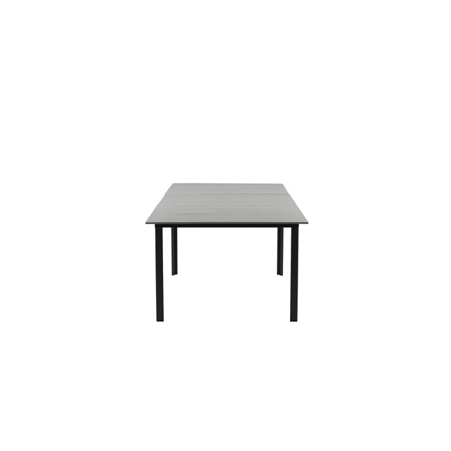 Gartentisch Levels Schwarz – Esstisch 229×100×75 cm Aluminium und Aintwood