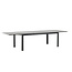 Gartentisch Levels Schwarz – Esstisch 229×100×75 cm Aluminium und Aintwood