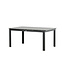 Gartentisch Levels Schwarz – Esstisch 160×100×75 cm Aluminium und Aintwood