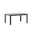 Gartentisch Levels Schwarz – Esstisch 160×100×75 cm Aluminium und Aintwood