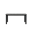 Gartentisch Levels Schwarz – Esstisch 160×100×75 cm Aluminium und Aintwood