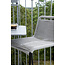 Gartenbarhocker Lindos Hellgrau – Barstuhl 53×54×89 cm Aluminium und Rope