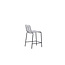 Gartenbarhocker Lindos Hellgrau – Barstuhl 53×54×89 cm Aluminium und Rope