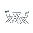 Gartenmöbel-Set Marseille – Klappbares Bistro-Set Dunkelgrau Stahl und Mesh