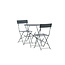 Gartenmöbel-Set Marseille – Klappbares Bistro-Set Dunkelgrau Stahl und Mesh