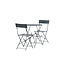 Gartenmöbel-Set Marseille – Klappbares Bistro-Set Dunkelgrau Stahl und Mesh