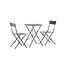 Gartenmöbel-Set Marseille – Klappbares Bistro-Set Dunkelgrau Stahl und Mesh