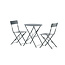 Gartenmöbel-Set Marseille – Klappbares Bistro-Set Dunkelgrau Stahl und Mesh