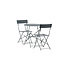 Gartenmöbel-Set Marseille – Klappbares Bistro-Set Dunkelgrau Stahl und Mesh