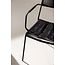 Gartenstuhl Lindos Schwarz – Stapelstuhl 59×57×86 cm Aluminium und Rope