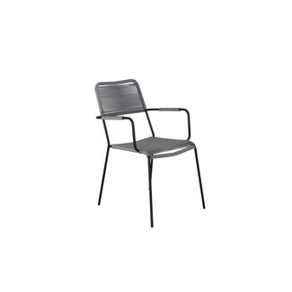 Venture Home Gartenstuhl Lindos Grau – Stapelstuhl 59×57×86 cm Aluminium & Rope