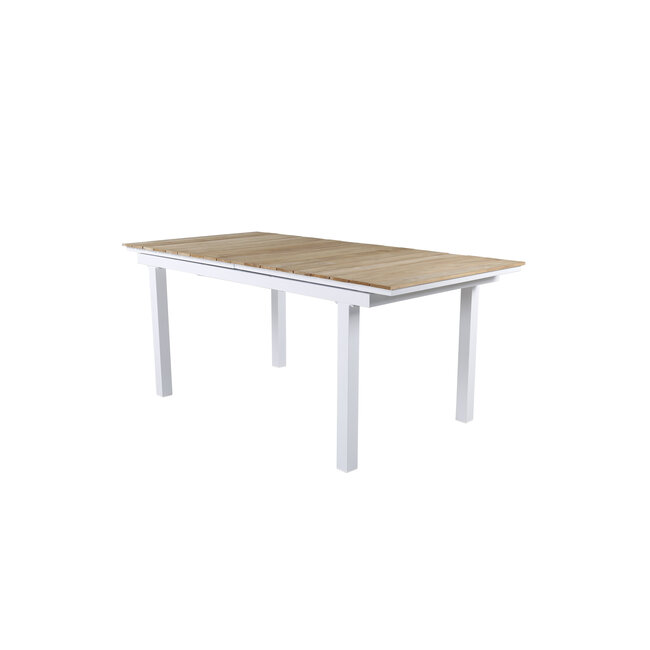 Gartentisch Mexico Natur – Outdoor-Esstisch ø140 cm Teakholz und Aluminium