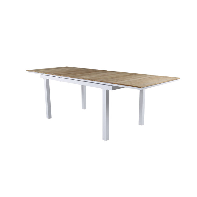 Gartentisch Mexico Natur – Outdoor-Esstisch ø140 cm Teakholz und Aluminium