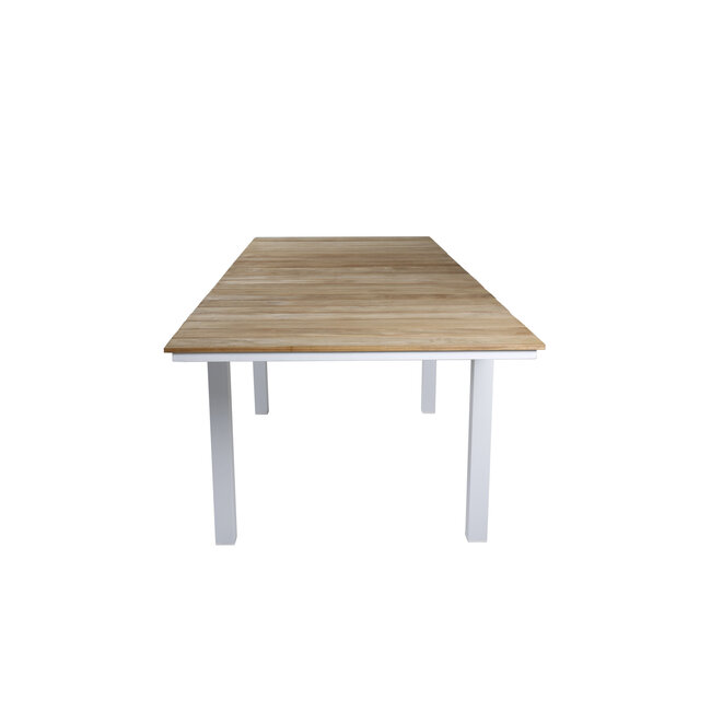 Gartentisch Mexico Natur – Outdoor-Esstisch ø140 cm Teakholz und Aluminium