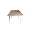 Gartentisch Mexico Natur – Outdoor-Esstisch ø140 cm Teakholz und Aluminium
