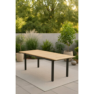 Venture Home Gartentisch Mexico Natur – Outdoor-Esstisch 180×90 cm Teakholz & Aluminium
