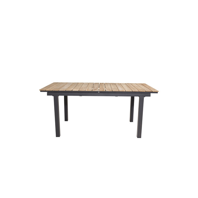 Gartentisch Mexico Natur – Outdoor-Esstisch 180×90 cm Teakholz und Aluminium