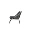 Gartensessel Lindos Grau – Lounge-Armlehnstuhl 55×66×85 cm Aluminium und Rope