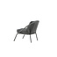 Gartensessel Lindos Grau – Lounge-Armlehnstuhl 55×66×85 cm Aluminium und Rope