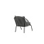 Gartensessel Lindos Grau – Lounge-Armlehnstuhl 55×66×85 cm Aluminium und Rope