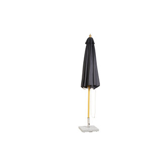 Venture Home Sonnenschirm Naxos Schwarz – Quadratischer Holzschirm 3×3 m Polyester