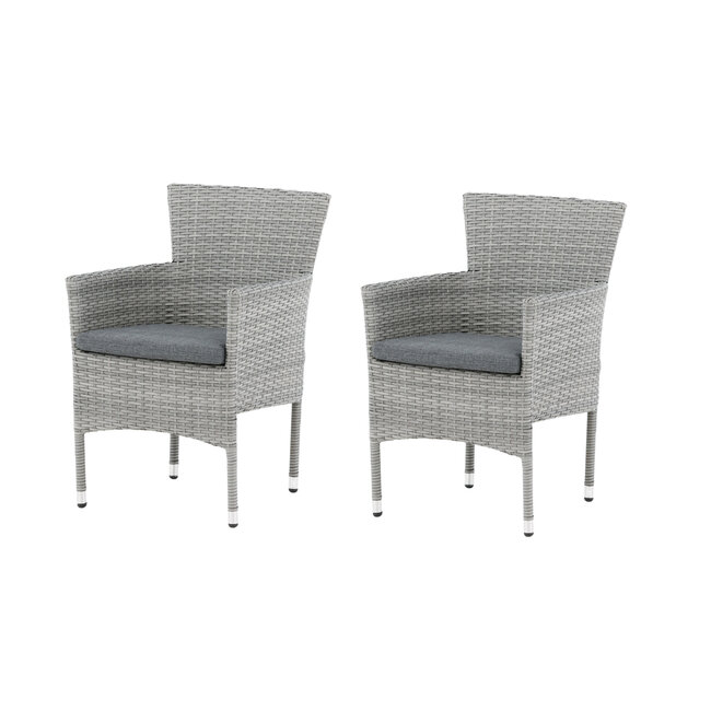 Gartenstuhl Malina Grau – Outdoor-Essstuhl 60×58×86 cm
