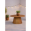 Gartentisch Lumpur Natur – Runder Esstisch ø120×75 cm Akazienholz Teaklook