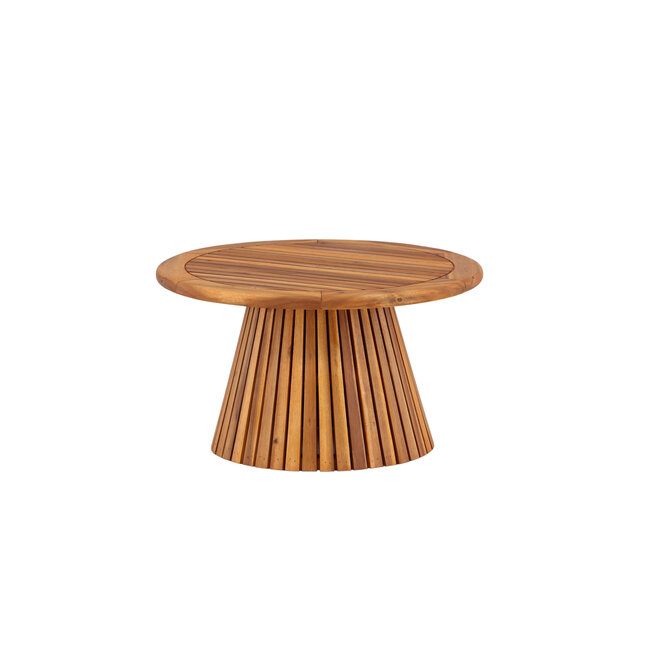 Gartentisch Lumpur Natur – Runder Esstisch ø120×75 cm Akazienholz Teaklook