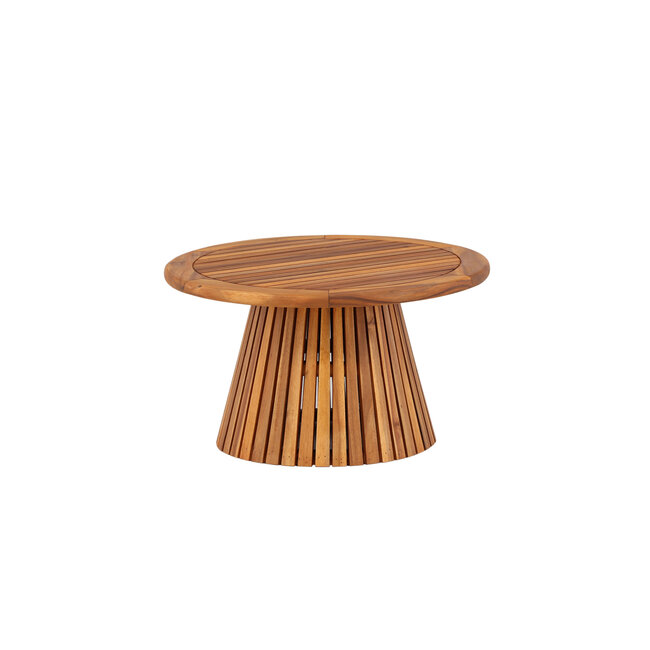 Gartentisch Lumpur Natur – Runder Esstisch ø120×75 cm Akazienholz Teaklook