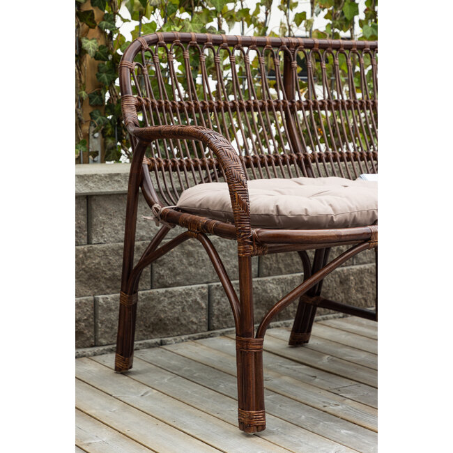 Gartensofa Nella Dark Walnut – Loungekomfort für die Terrasse