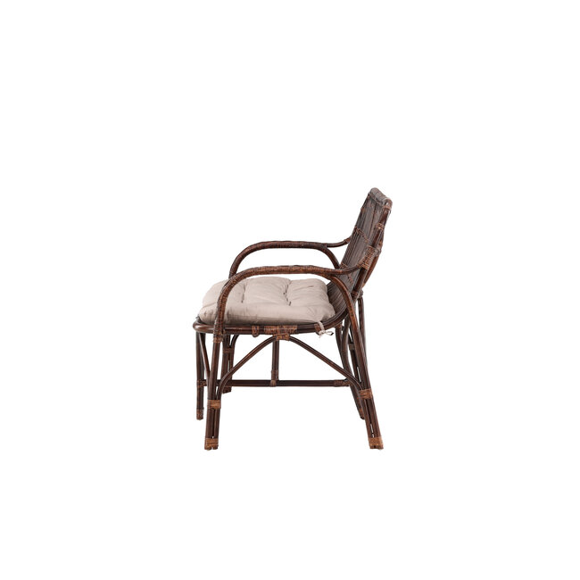 Gartensofa Nella Dark Walnut – Loungekomfort für die Terrasse