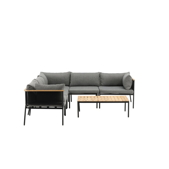 Exklusive Ecklounge-Gruppe – Modernes Design trifft natürliches Teakholz